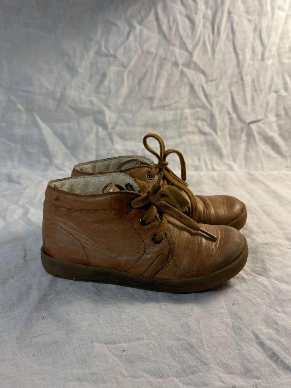 Kids Falcotto Conte Leather Lace-Up in Cognac
